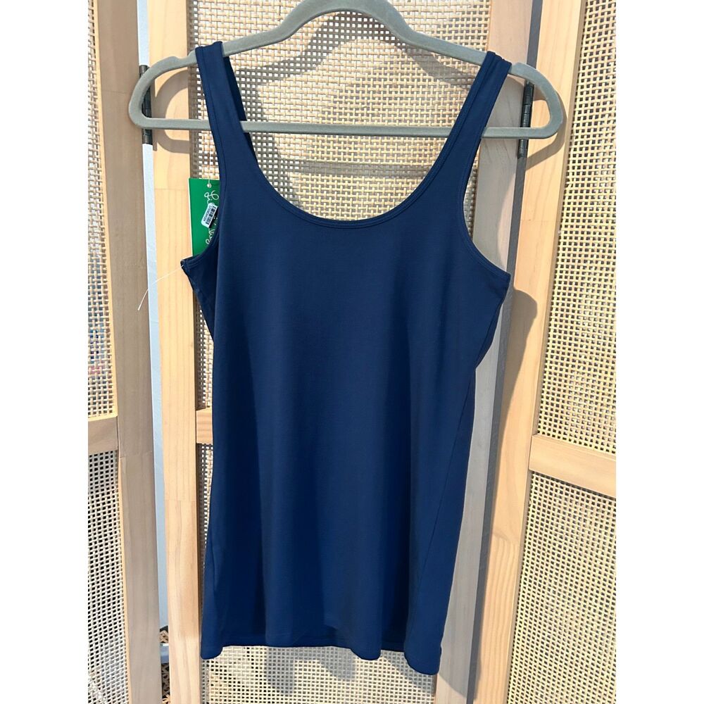 NWT Lilly Pulitzer Tabbie Tank True Navy Pima Cotton Scoop Neck Size M